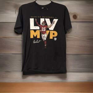 Patrick Mahomes II T-Shirt Small? LIV MVP #15 Black Short Sleeve Tee No Tag